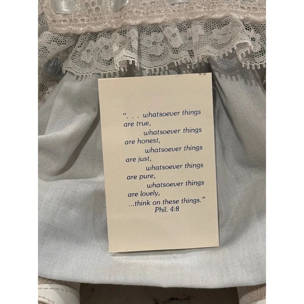 Lee Middleton Forget‎ Me Not Doll Blue Dress Lace Bonnet Shoes Certificate